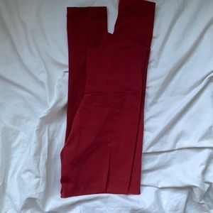 Red/ burgundy TNA leggings
